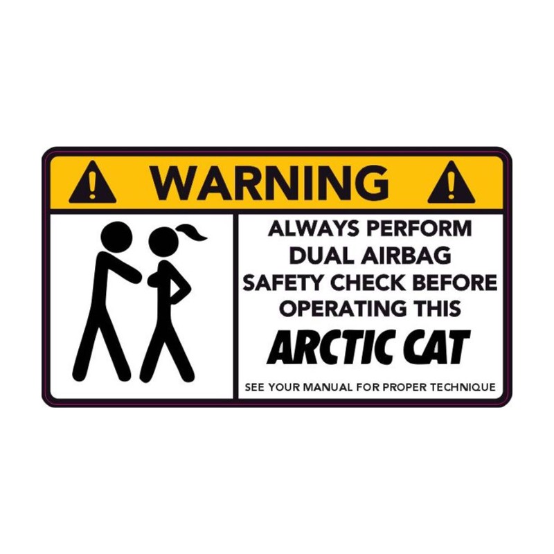 Warning Always Perform Dual Airbag Check Klistremerke