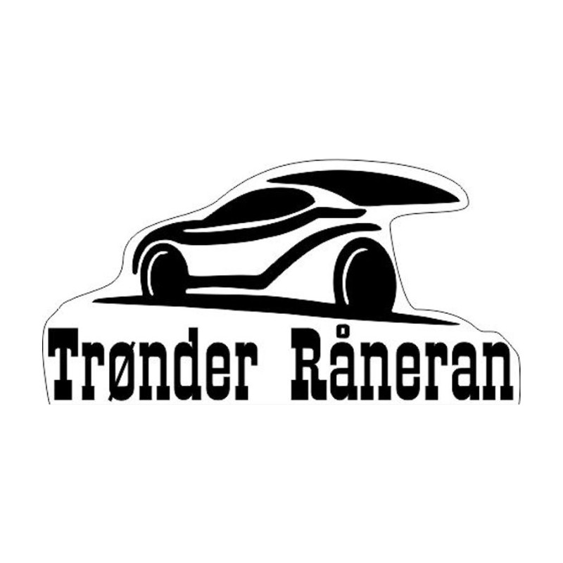 Trønder Råneran Klistremerke 10 cm Hvit