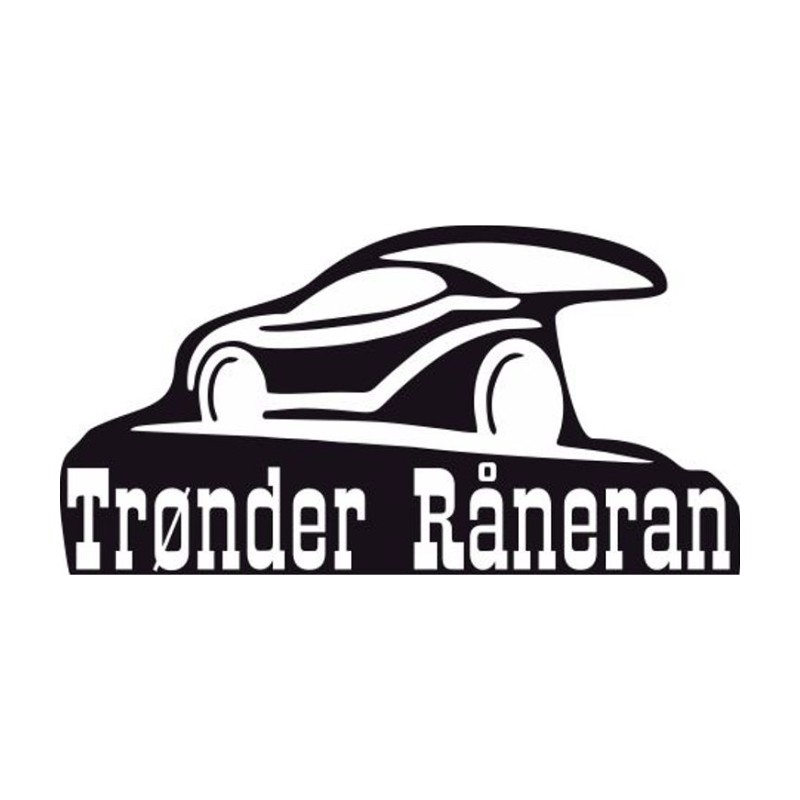 Trønder Råneran Klistremerke 30 cm Sort