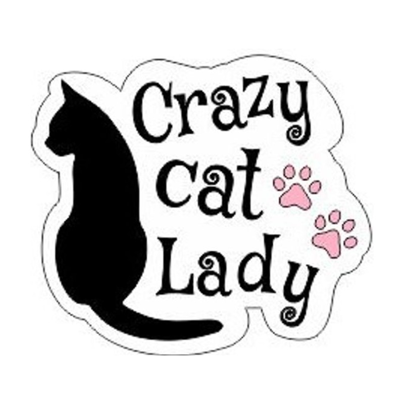 Crazy Cat Lady Klistremerke