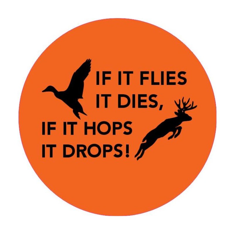 If It Hops It Drops Klistremerke