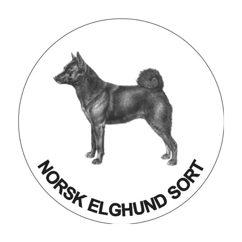 Norsk Elghund sort Klistremerke