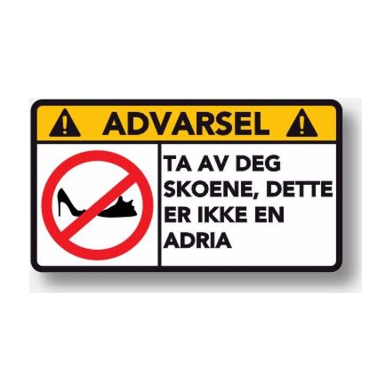 Advarsel Dette er ikke en Adria
