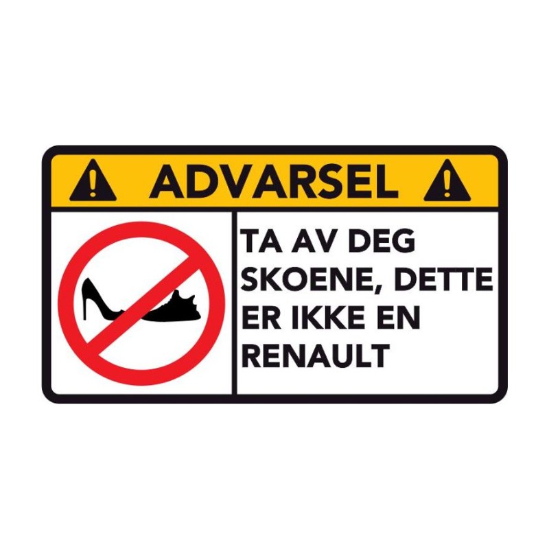 Advarsel Dette Er Ikke En Renualt