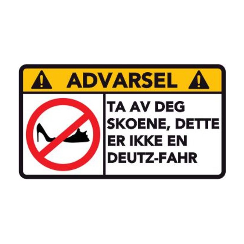 Advarsel Dette Er Ikke En Deutz - Fahr
