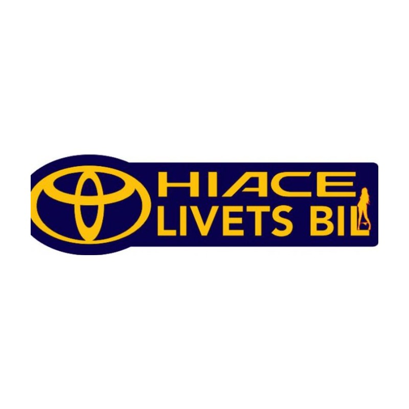 Hiace Livets Bil Med Dame Oransje Og Blå Klistremerke
