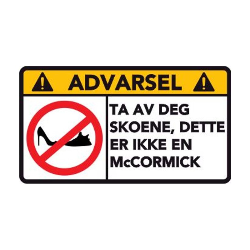 Advarsel Dette Er Ikke En Mc Gormick