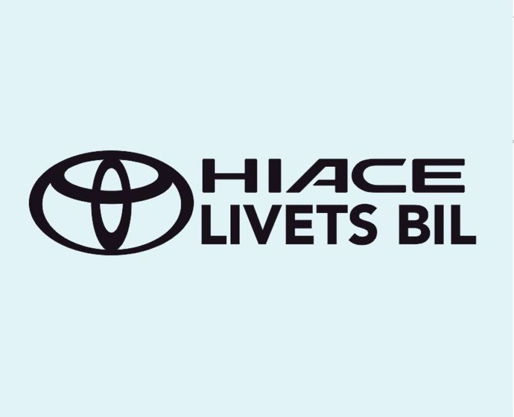 Hiace Livets Bil Sort Klistremerke
