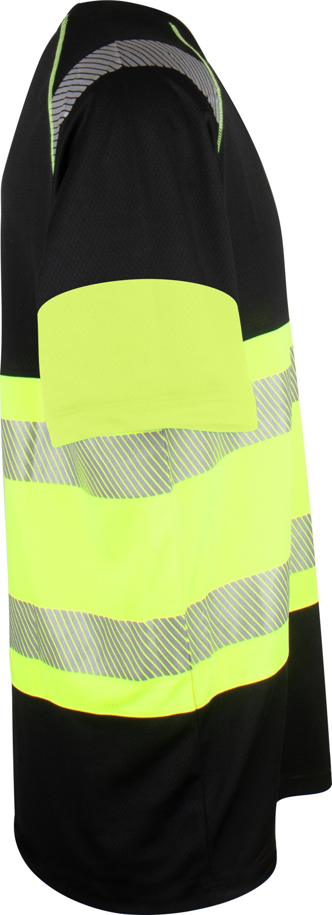 T-skjorte Varsel Kl. 1 Svart/gul Sort/Safety-gul, fra siden