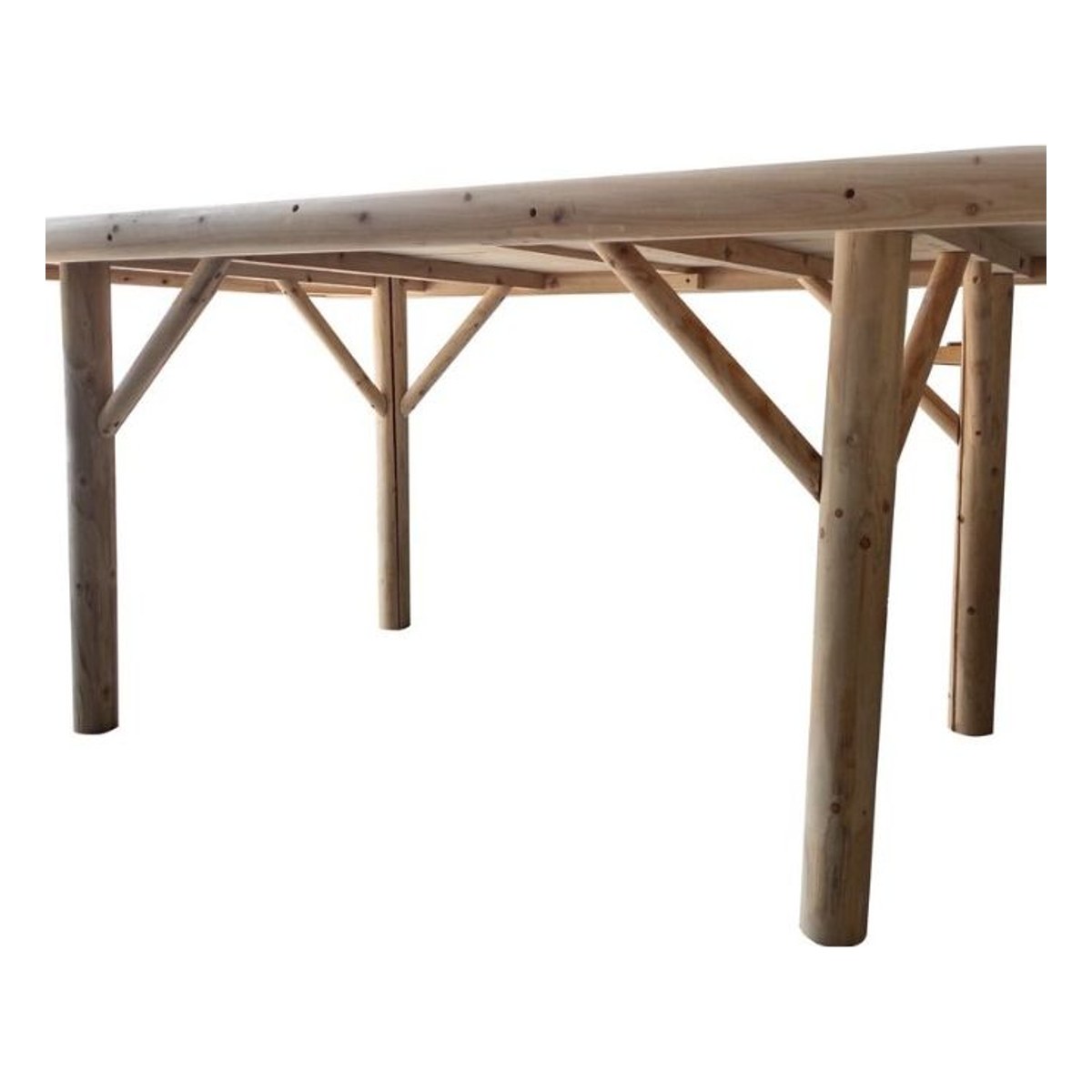 Woods Stokk Spisebord – understellet i rundstokk